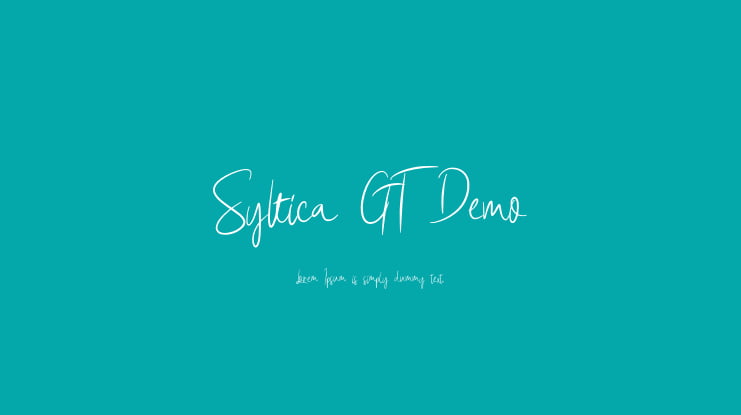 Syltica GT Demo Font