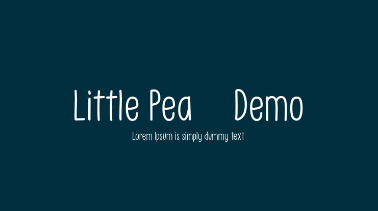 Little Pea - Demo Font