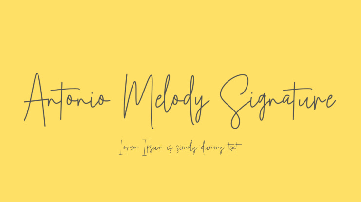 Antonio Melody Signature Font