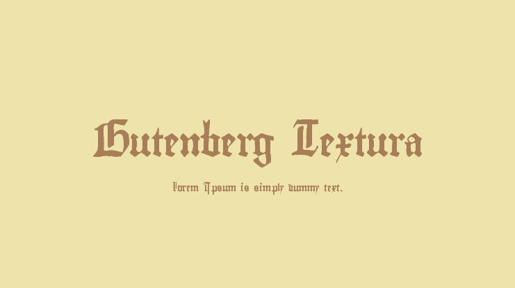 Gutenberg Textura Font