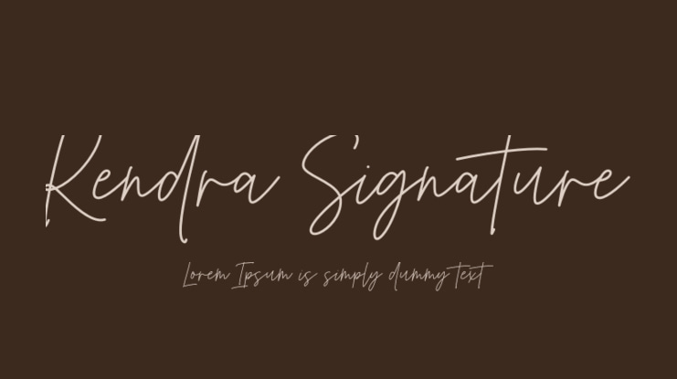 Kendra Signature Font