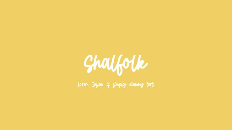 Shalfolk Font