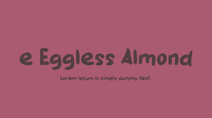e Eggless Almond Font