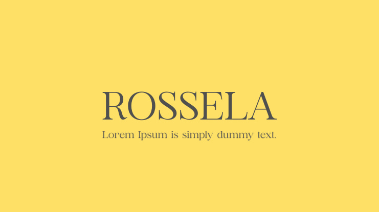 ROSSELA Font