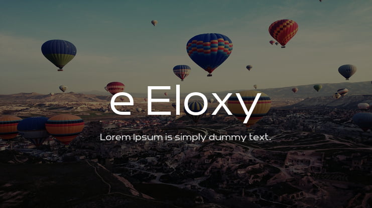 e Eloxy Font