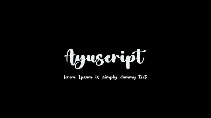 Ayuscript Font
