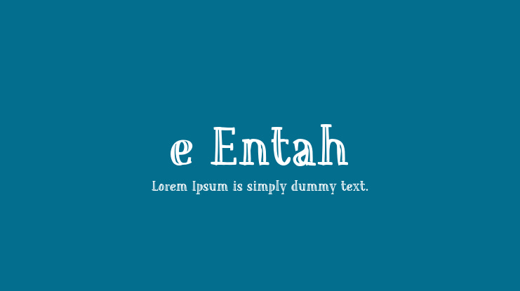 e Entah Font