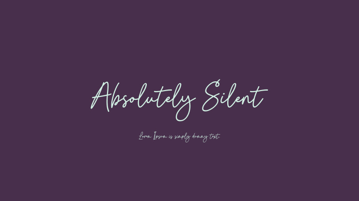 Absolutely Silent Font