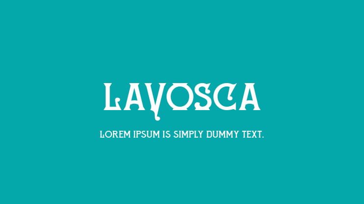 LAVOSCA Font