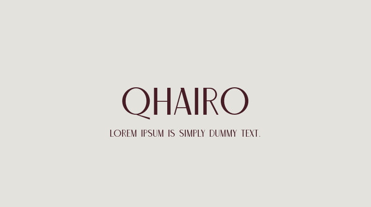 Qhairo Font