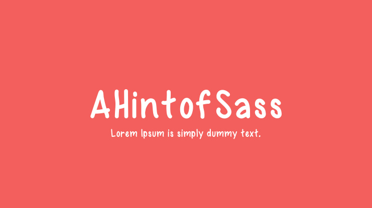AHintofSass Font