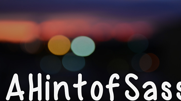AHintofSass Font