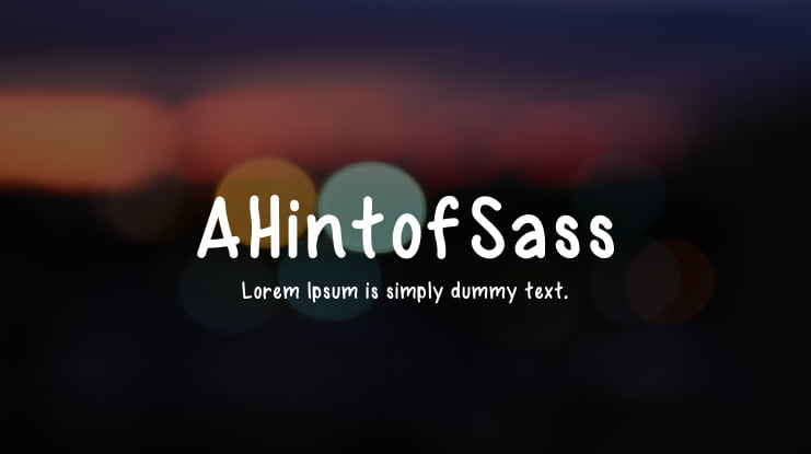 AHintofSass Font