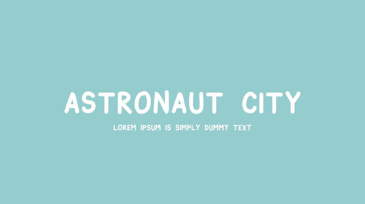 Astronaut City Font