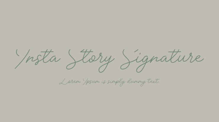 Insta Story Signature Font