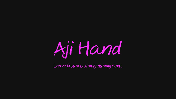 Aji Hand Font