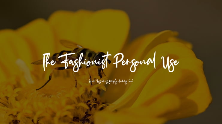 The Fashionist Personal Use Font