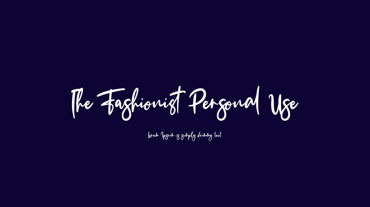 The Fashionist Personal Use Font