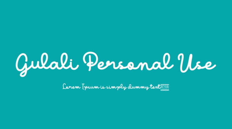 Gulali Personal Use Font