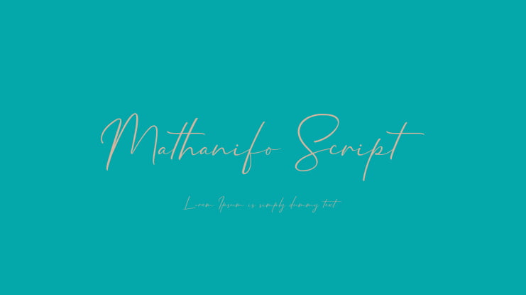 Mathanifo Script Font