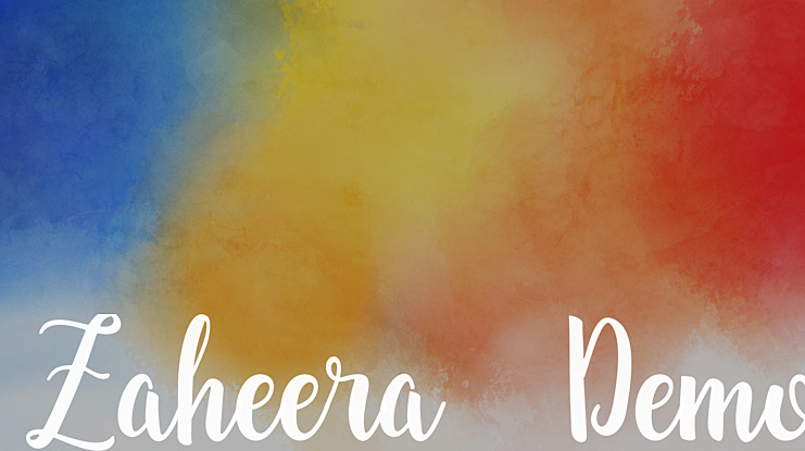 Zaheera  Demo Font