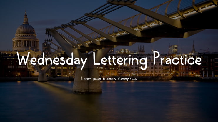 Wednesday Lettering Practice Font