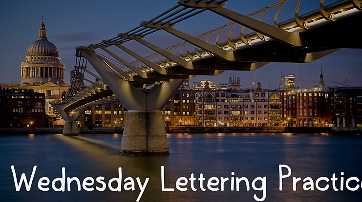 Wednesday Lettering Practice Font