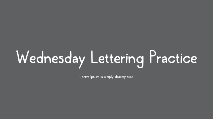 Wednesday Lettering Practice Font