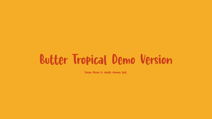 Butter Tropical Demo Version Font Family