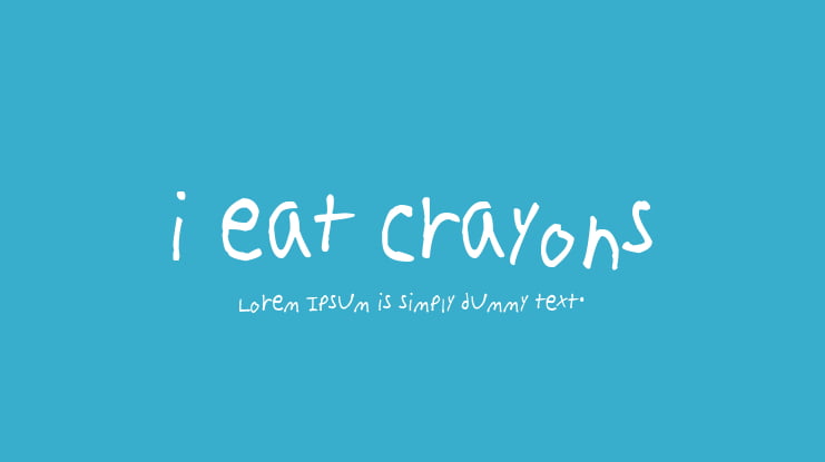 i eat crayons Font