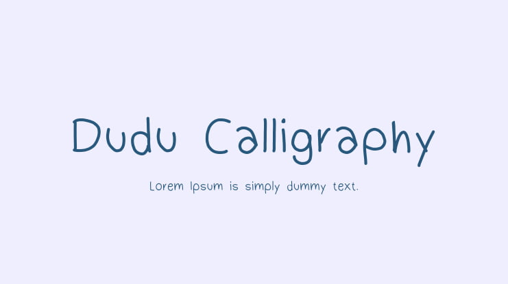 Dudu Calligraphy Font