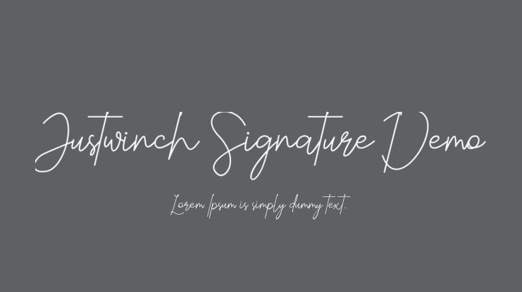 Justwinch Signature Demo Font