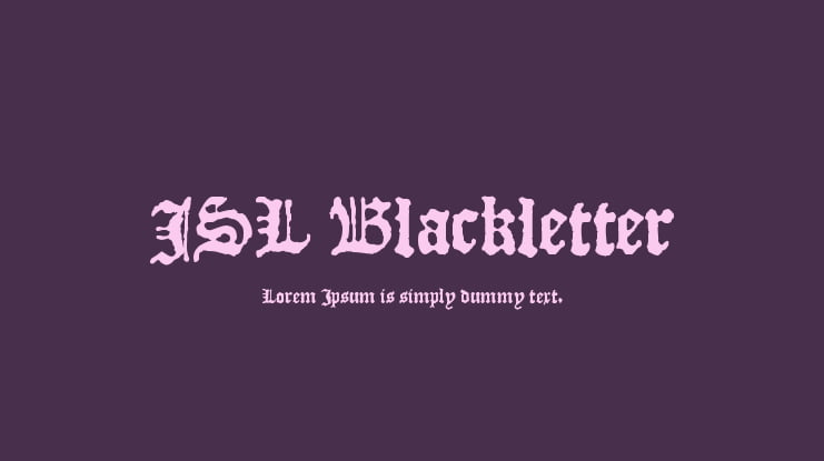 JSL Blackletter Font