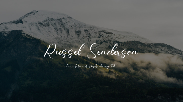 Russel Senderson Font