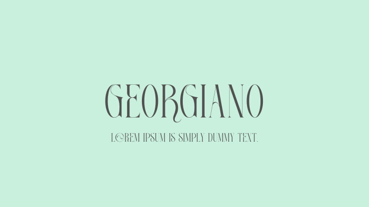 GEORGIANO Font