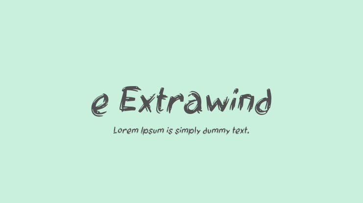 e Extrawind Font