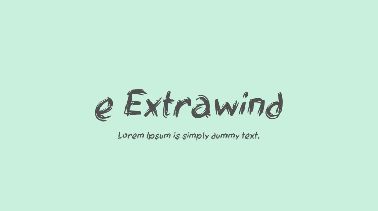 e Extrawind Font
