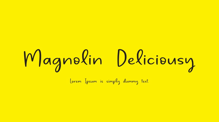 Magnolin Deliciousy Font