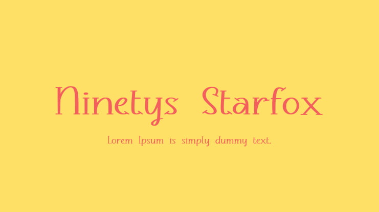 Ninetys Starfox Font