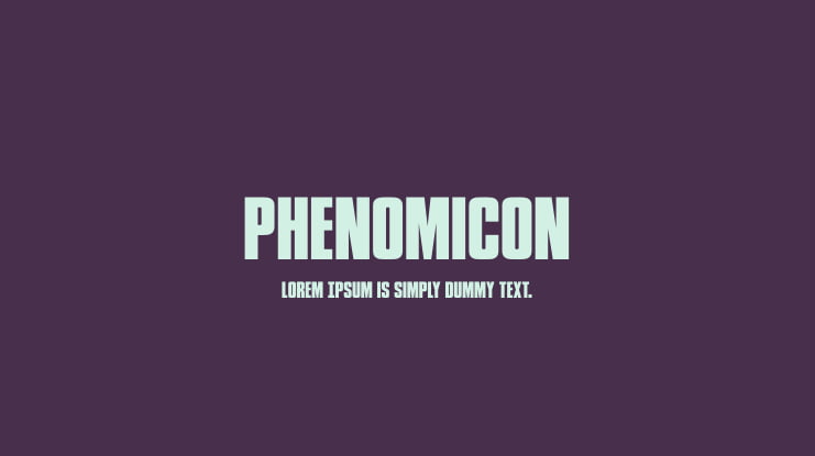 Phenomicon Font Family