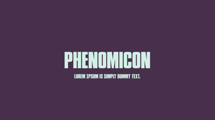 Phenomicon Font Family