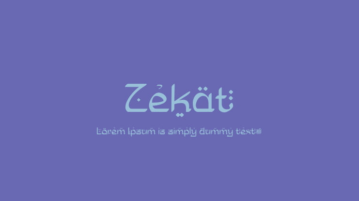 Zekat Font