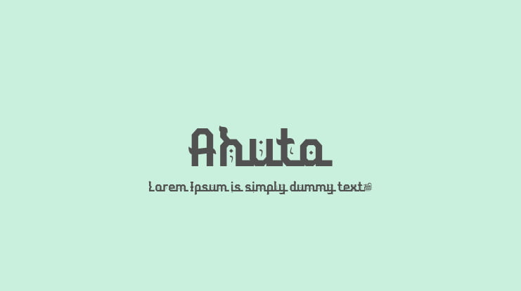 Ahuta Font