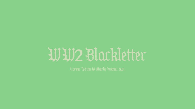 WW2Blackletter Font Family