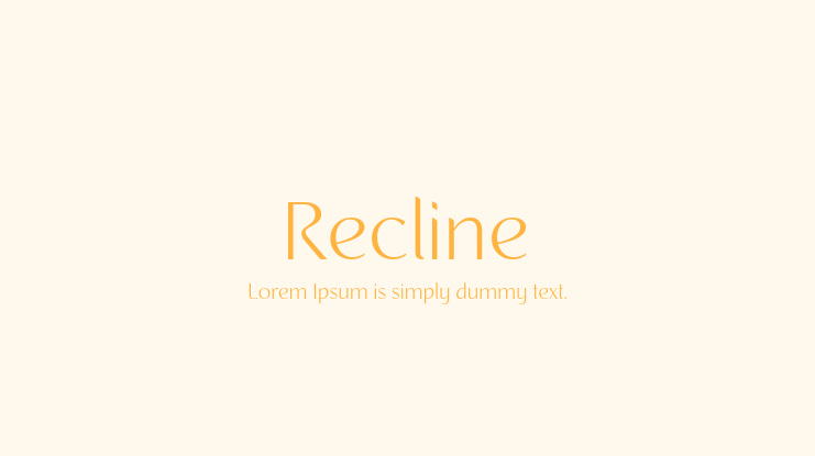 Recline Font