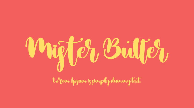 Mister Butter Font