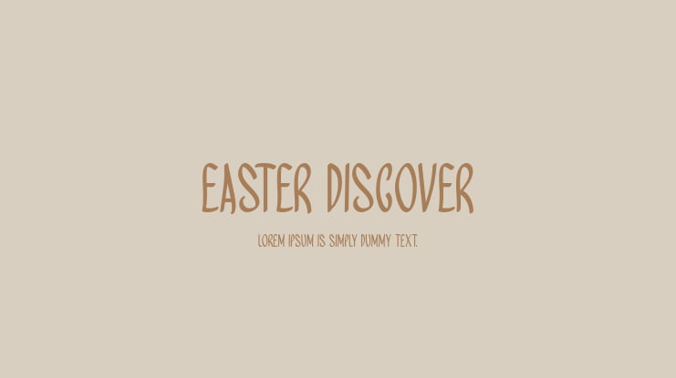 Easter Discover Font