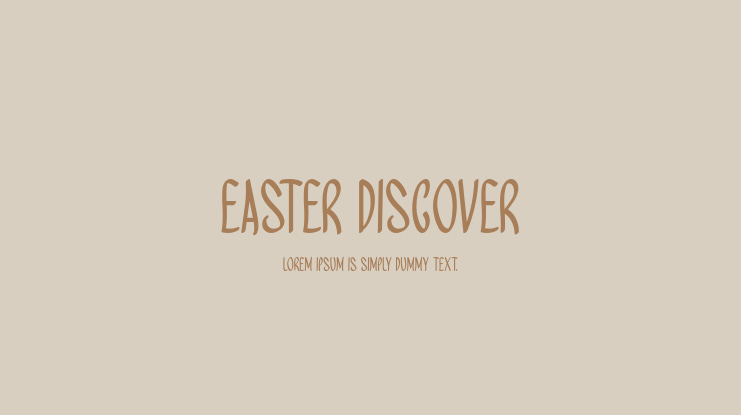 Easter Discover Font