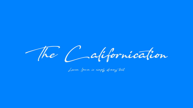 The Californication Font