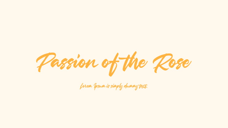 Passion of the Rose Font